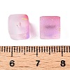 Frosted Glass Beads with Golden Glitter Powder LS-DGLA-NH001-8mm-01J-3