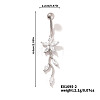Shiny Brass Crystal Rhinestone Belly Button Rings CZ7821-2-1