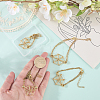 6Pcs Brass Braided Macrame Pouch Empty Stone Holder Bracelet Making BJEW-SC0001-73-3