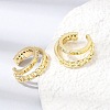 Brass Micro Pave Cubic Zirconia Cuff Earrings for Women CU-CBAE7DF-24G-2