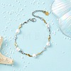 304 Stainless Steel Wavy Link Chain Bracelets for Women BJEW-JB14170-1