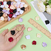 70Pcs 7 Colors Polyester Rose Flower Ornament Accessories DIY-GF0013-42-4