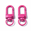 Spray Painted Eco-Friendly Alloy Swivel Snap Hooks Clasps PALLOY-T080-02H-NR-2