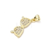 Brass Micro Pave Cubic Zirconia Pendants KK-P345-60G-02-2