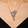 Alloy Bouquet Pendant Necklaces for Dried Flower WGF058D-01-1