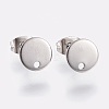 Non-Tarnish 304 Stainless Steel Stud Earring Findings STAS-K184-01-01P-1