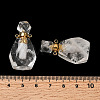 Natural Quartz Crystal Perfume Bottle Pendants G-B149-02G-01-4