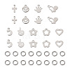  Jewelry 90Pcs 9 Style 304 Stainless Steel Charms STAS-PJ0001-41-10