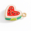 Zinc Alloy Enamel Charms FIND-U029-01G-05-1