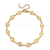 304 Stainless Steel Hollow Spiral Link Chain Anklets AJEW-AN00848-01-2