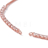 Brass Rhinestone Tennis Slider Bracelet Makings KK-E068-VD015-3-2
