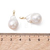 Natural Baroque Keshi Pearl Pendants PALLOY-JF05451-2