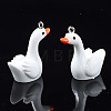 Opaque Resin Cygnet Pendants RESI-S356-067-3