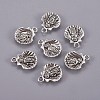 Tibetan Style Alloy Pendants TIBEP-17997-AS-RS-2