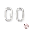 Rhodium Plated 925 Sterling Silver Spring Gate Rings X-STER-K173-24P-1