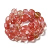 Cherry Quartz Glass Beads Strands G-A247-06-1-3