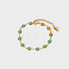 Fashionable 304 Stainless Steel Enamel Daisy Link Bracelet for Women LS-GH7959-2-1
