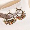 Alloy & Glass Chandelier Earrings for Women WG7E42B-01-1