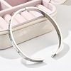 Eye 304 Stainless Steel Rhinestone Bangles for Women BJEW-Z092-09P-3