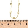 Brass Oval Ball Chain Necklaces for Men Women X-NJEW-L012-03G-5