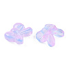 Transparent Spray Painted Glass Beads GLAA-N035-025-G03-2