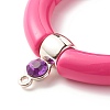 Chunky Acrylic Tube Beads Stretch Bracelet BJEW-JB07316-6