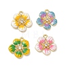 Brass Micro Pave Clear Cubic Zirconia Pendants KK-CBA74BF-05G-02-1