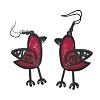Bird Alloy Resin Dangle Earrings FS-WG8BC40-06-1