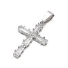 304 Stainless Steel & Glass Pendants STAS-H264-12P-2