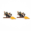 Eco-Friendly Alloy Enamel Pendants ENAM-T011-80A-NR-2