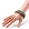 Wood Beads Stretch Bracelet Sets for Girl Women BJEW-JB06766-3