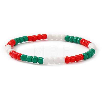 Christmas Acrylic Beads Stretch Bracelets for Women QX4351-6-1