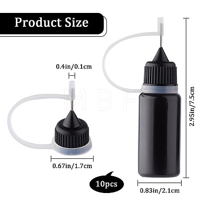 PE Black Tip Applicator Bottles FIND-WH0152-80-1
