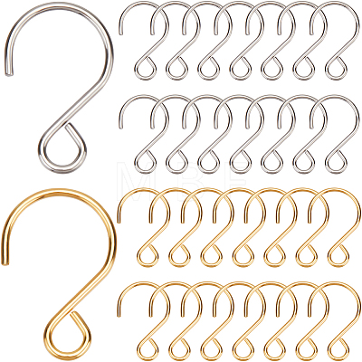 300Pcs 2 Colors Stainless Steel Hook STAS-SP0001-84-1