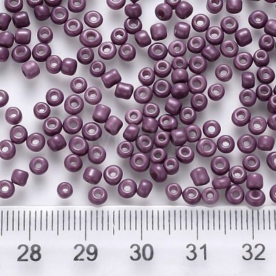 8/0 Baking Paint Glass Round Seed Beads SEED-S036-01B-18-1
