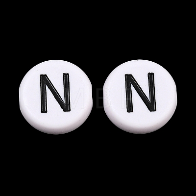 Opaque Acrylic European Beads AC-CBA3BDD-01N-1