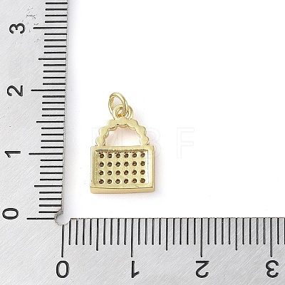 Brass Micro Pave Clear Cubic Zirconia Pendants KK-Q813-08B-G-1