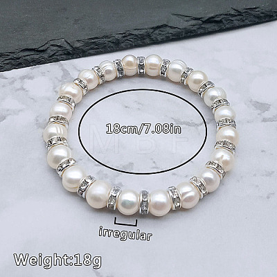 Plastic Imitation Pearl Beaded Stretch Bracelets for Women TT2462-1-1