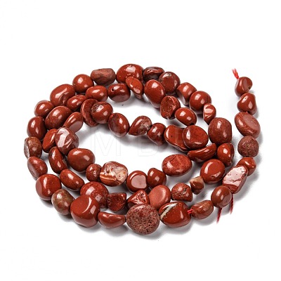 Natural Red Jasper Nuggets Beads Strand G-G018-21-1