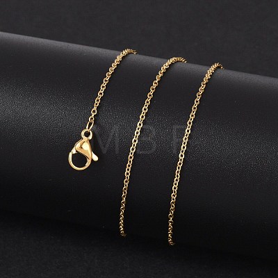 304 Stainless Steel Cable Chain Necklaces NJEW-M151-24G-1