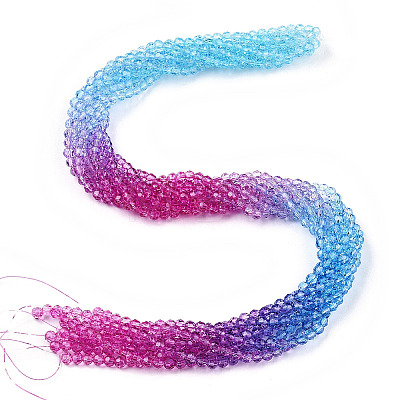 Transparent Glass Beads Strands GLAA-E036-07I-1