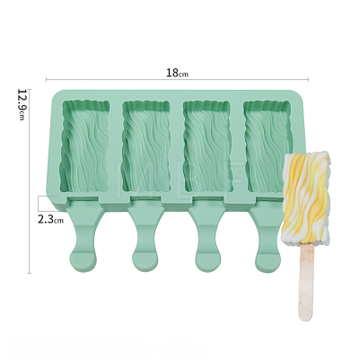 Food Grade DIY Rectangle Ice-cream Silicone Molds DIY-D062-02A-1