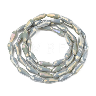 Electroplated Opaque Glass Beads Strands EGLA-L015-FR-B19-01-1