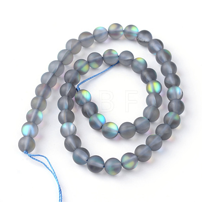 Synthetic Moonstone Beads Strands X-G-R375-6mm-A03-1