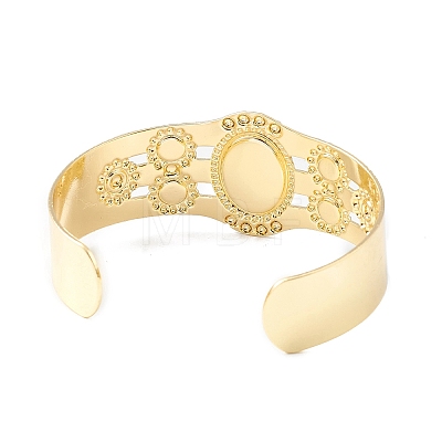 Resin Oval Beaded Open Cuff Bangle LS-BJEW-F452-01B-1