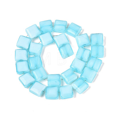 Opaque Solid Color Glass Beads Strands GLAA-N032-08I-01-1