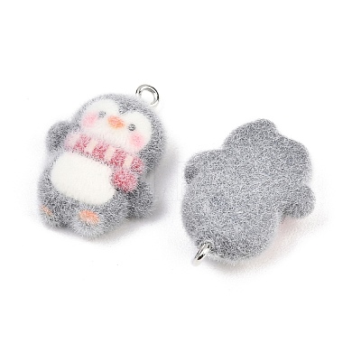 Flocking Opaque Resin Pendants RESI-P053-03C-P-1