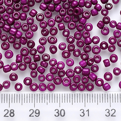 12/0 Baking Paint Glass Round Seed Beads SEED-S036-01A-10-1