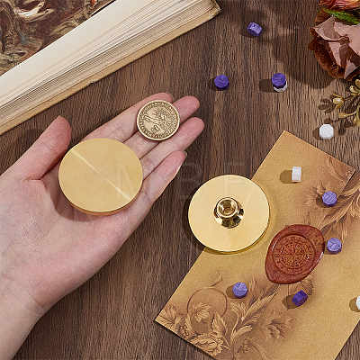 DIY Scrapbook Blank Brass Wax Seal Stamp Heads DIY-WH0899-902B-05-1