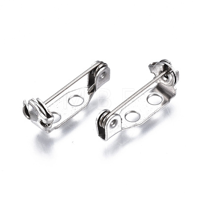 201 Stainless Steel Brooch Pin Back Safety Catch Bar Pins STAS-S117-022A-1